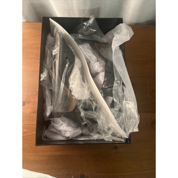 Angela Nuran Vintage Open Toe Adjustable Strap Satin‎ Black Heels 7.5 - Picture 15 of 16